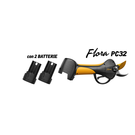 Forbici Flora PC32 Cordless Con 2 Batterie